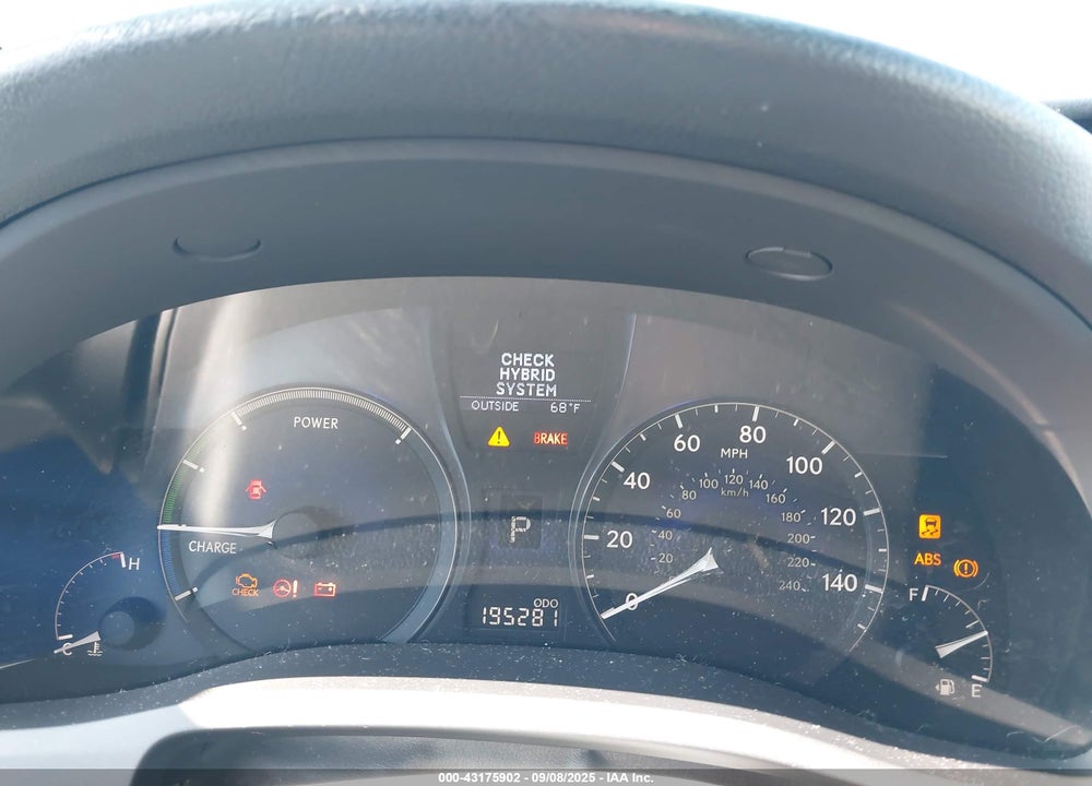 2010 LEXUS RX 450H VIN: JTJBC1BA0A2019517