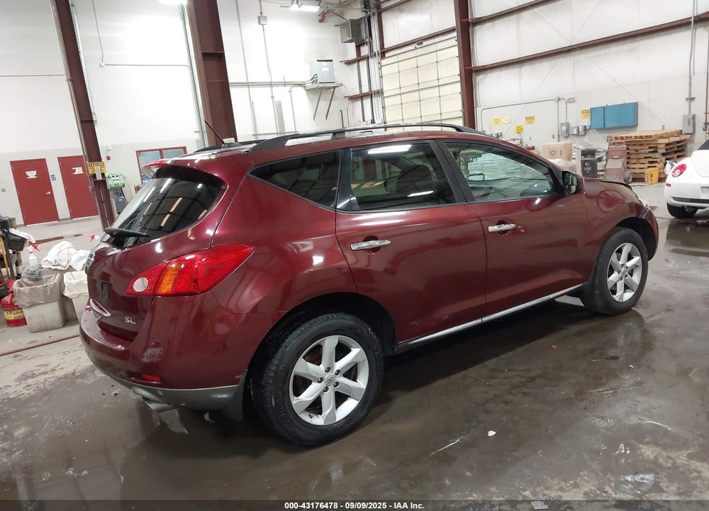2009 NISSAN MURANO SL VIN: JN8AZ18U79W016945