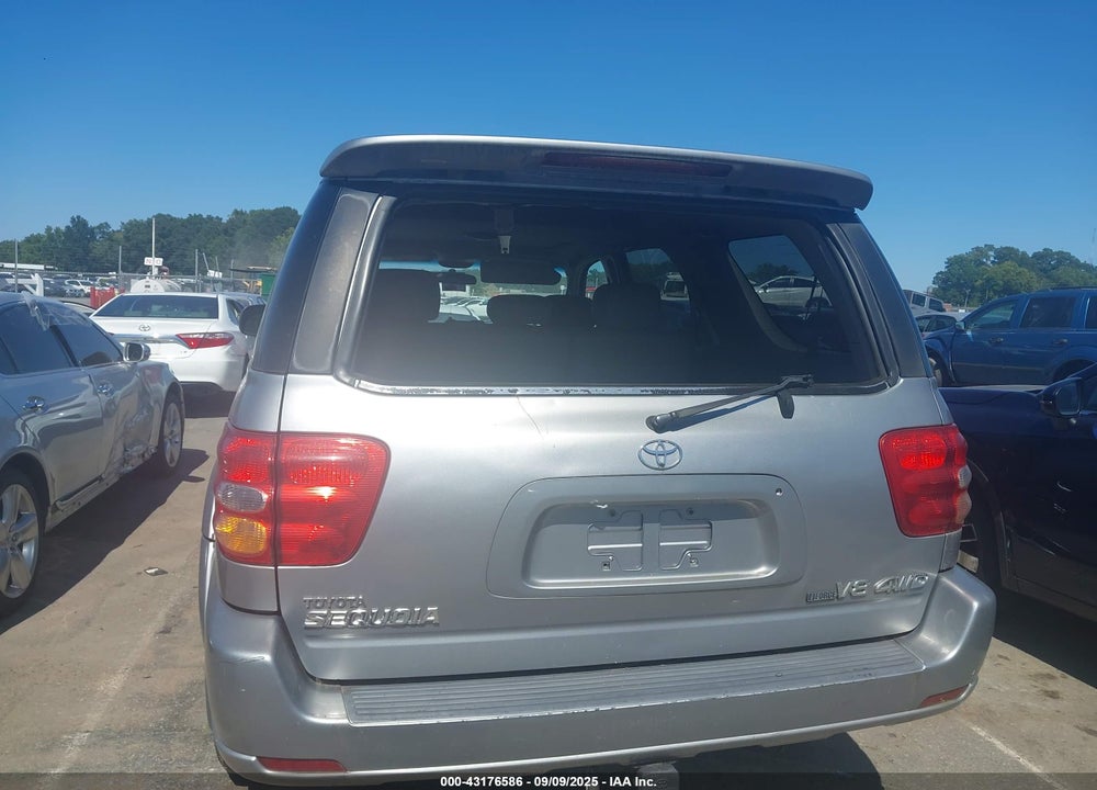 2002 TOYOTA SEQUOIA LIMITED V8 VIN: 5TDBT48A32S058348