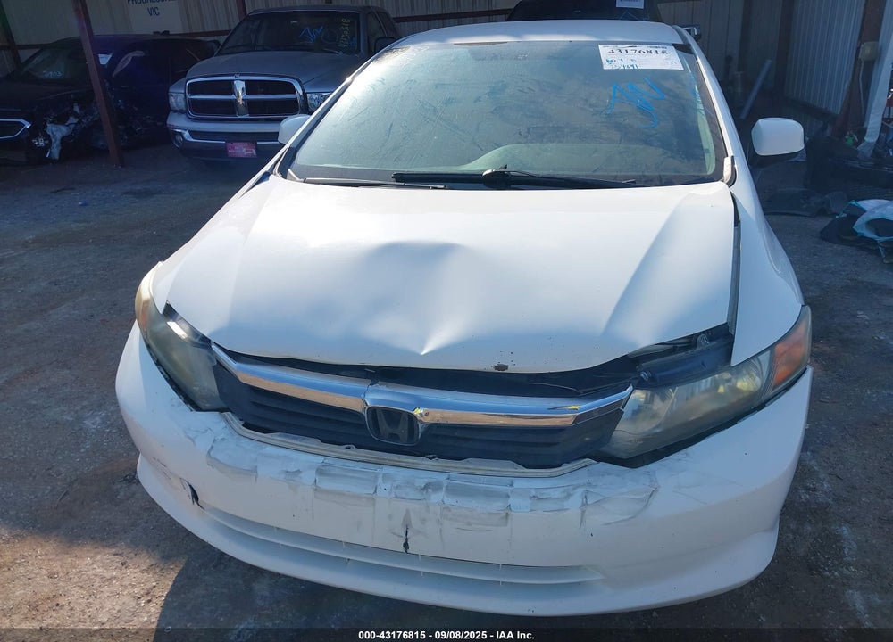 2012 HONDA CIVIC VIN: 2HGFB2F54CH323570