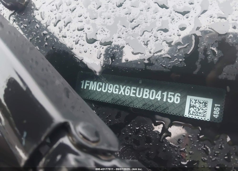 2014 FORD ESCAPE VIN: 1FMCU9GX6EUB04156