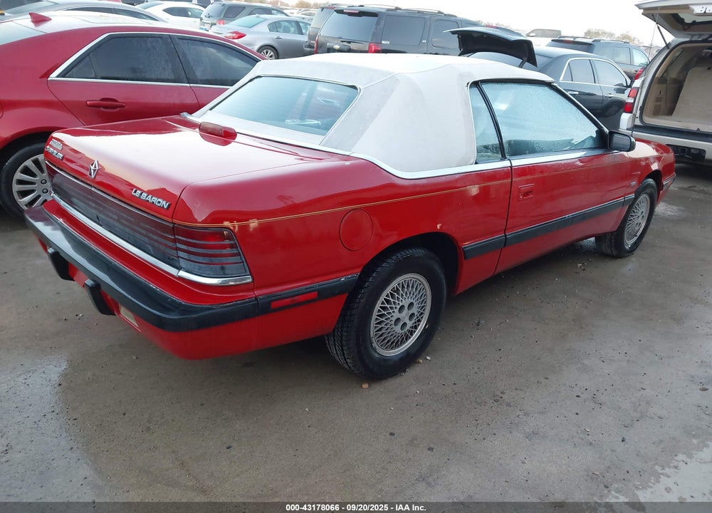 1990 CHRYSLER LEBARON VIN: 1C3XJ4538LG432700