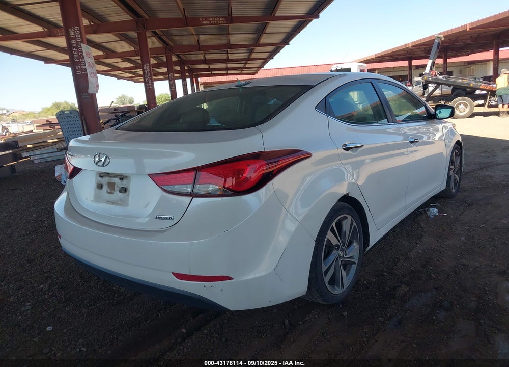 2014 HYUNDAI ELANTRA LIMITED VIN: 5NPDH4AE5EH492384