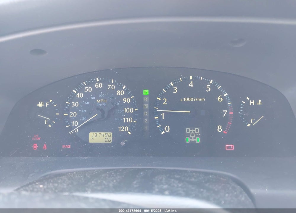 2002 INFINITI QX4 LUXURY VIN: JNRDR09Y02W258891