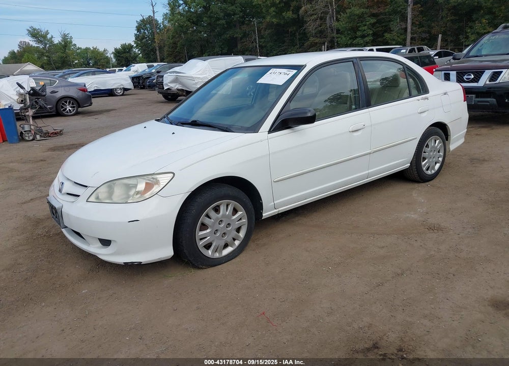2005 HONDA CIVIC LX VIN: 2HGES16575H520628