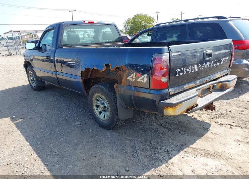 2005 CHEVROLET SILVERADO 1500 WORK TRUCK VIN: 1GCEK14V75Z221352