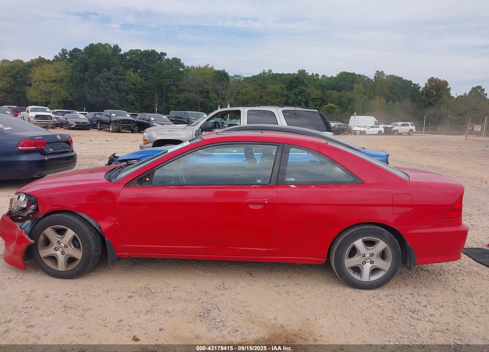 2004 HONDA CIVIC EX VIN: 1HGEM22074L078526