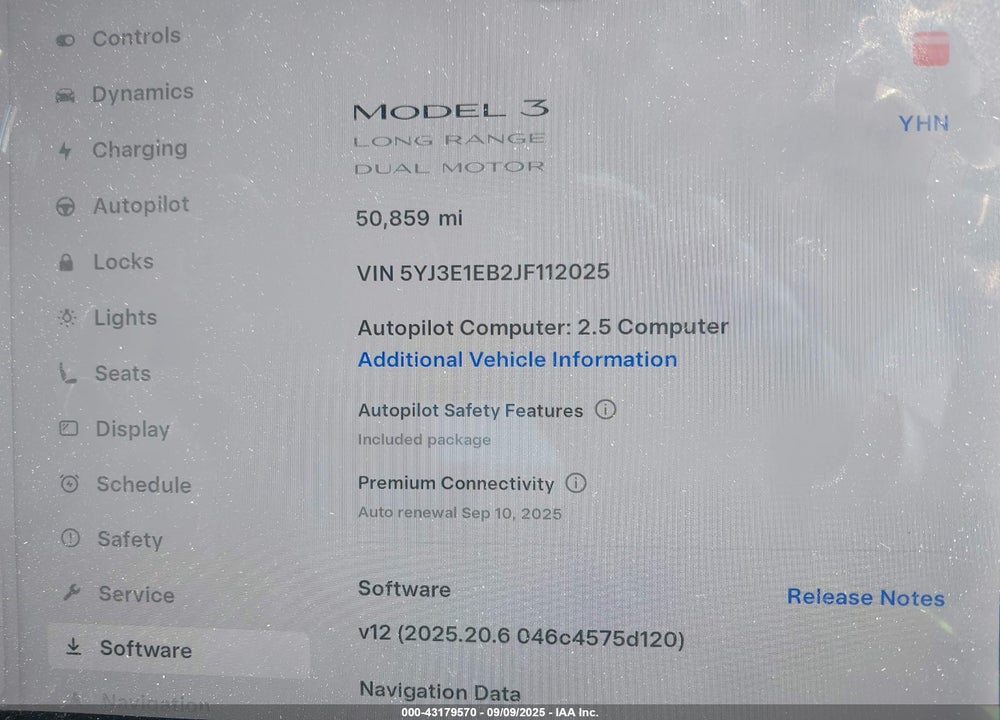 2018 TESLA MODEL 3 VIN: 5YJ3E1EB2JF112025