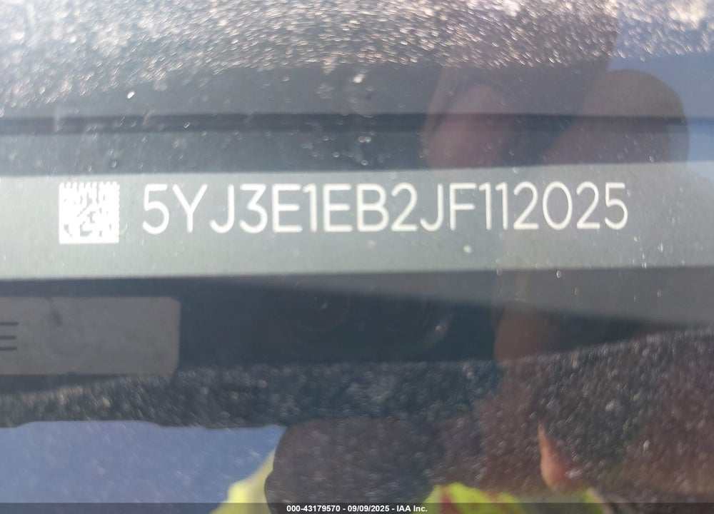 2018 TESLA MODEL 3 VIN: 5YJ3E1EB2JF112025