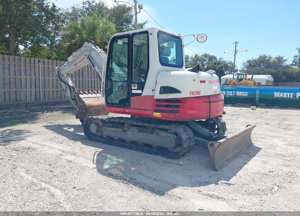 2018 TAKEUCHI TB290 CRAWLER VIN: 00000000185105446