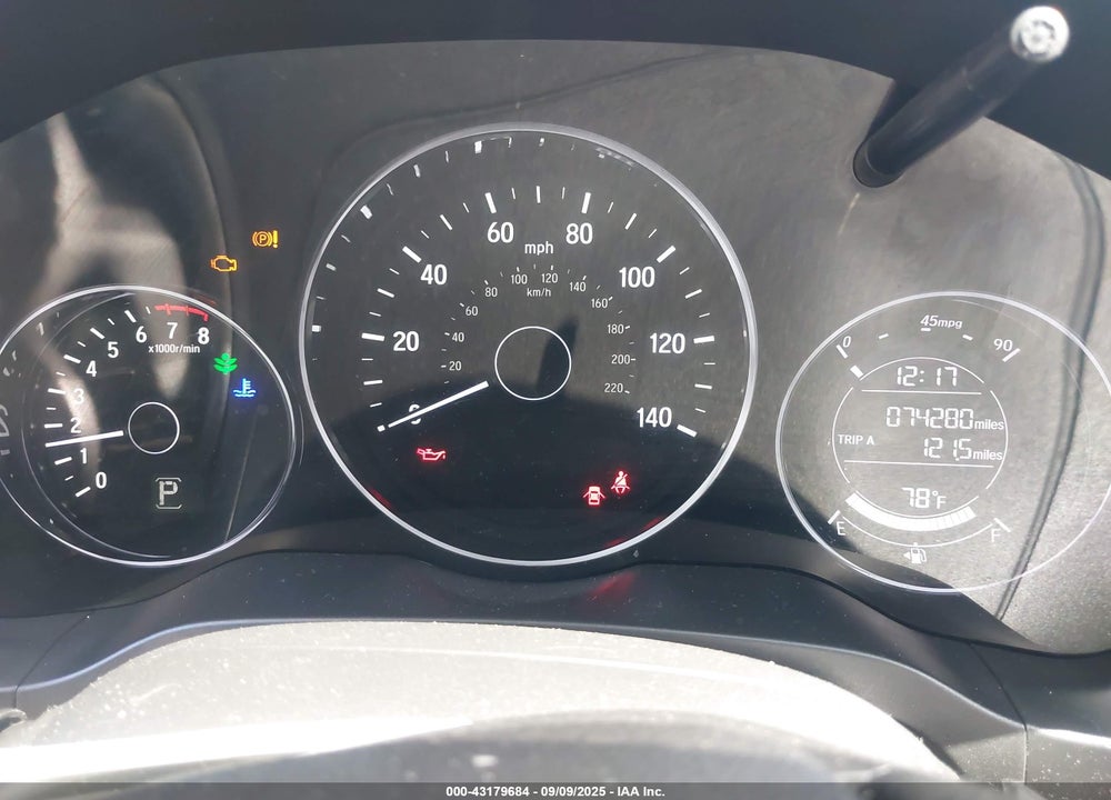 2017 HONDA HR-V VIN: 3CZRU6H76HM702973
