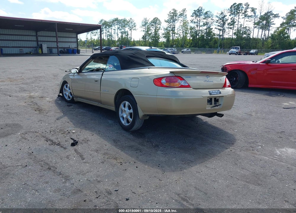 2003 TOYOTA CAMRY SOLARA SLE V6 VIN: 2T1FF28P93C608129