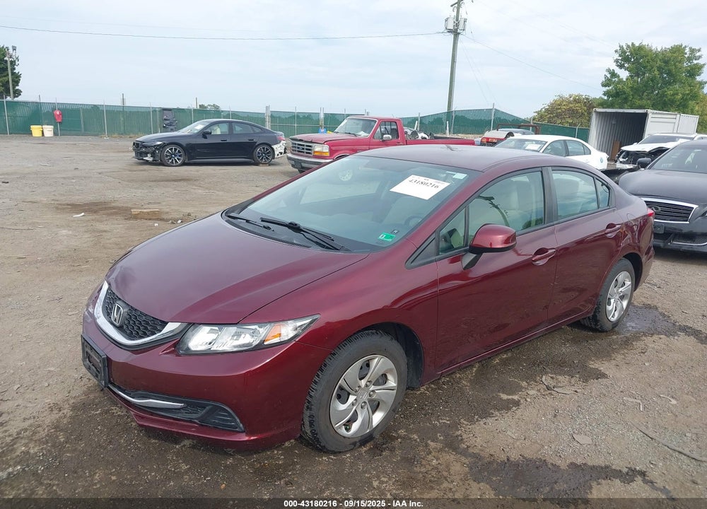 2013 HONDA CIVIC LX VIN: 2HGFB2F5XDH600093