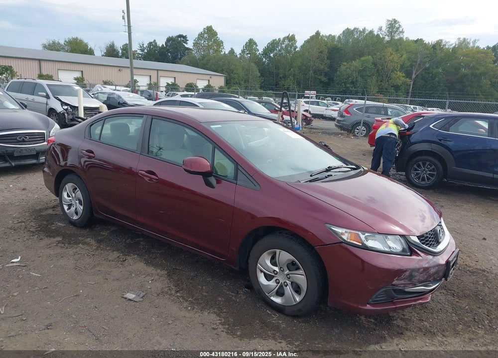 2013 HONDA CIVIC LX VIN: 2HGFB2F5XDH600093