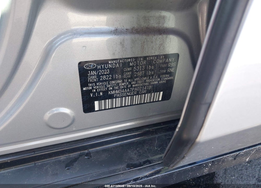 2023 HYUNDAI IONIQ 6 SEL VIN: KMHM34AA7PA021418