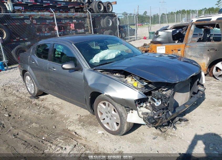 2012 DODGE AVENGER SE VIN: 1C3CDZABXCN204614