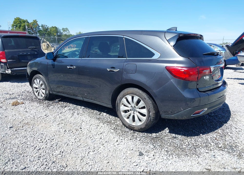 2014 ACURA MDX TECHNOLOGY PACKAGE VIN: 5FRYD4H43EB044376