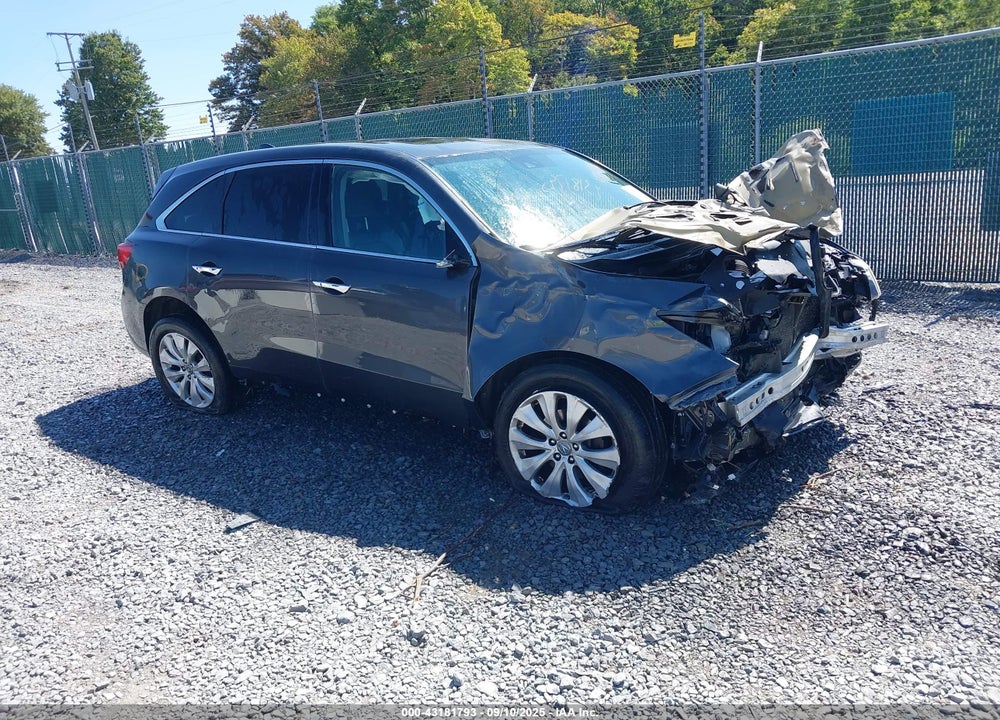 2014 ACURA MDX TECHNOLOGY PACKAGE VIN: 5FRYD4H43EB044376