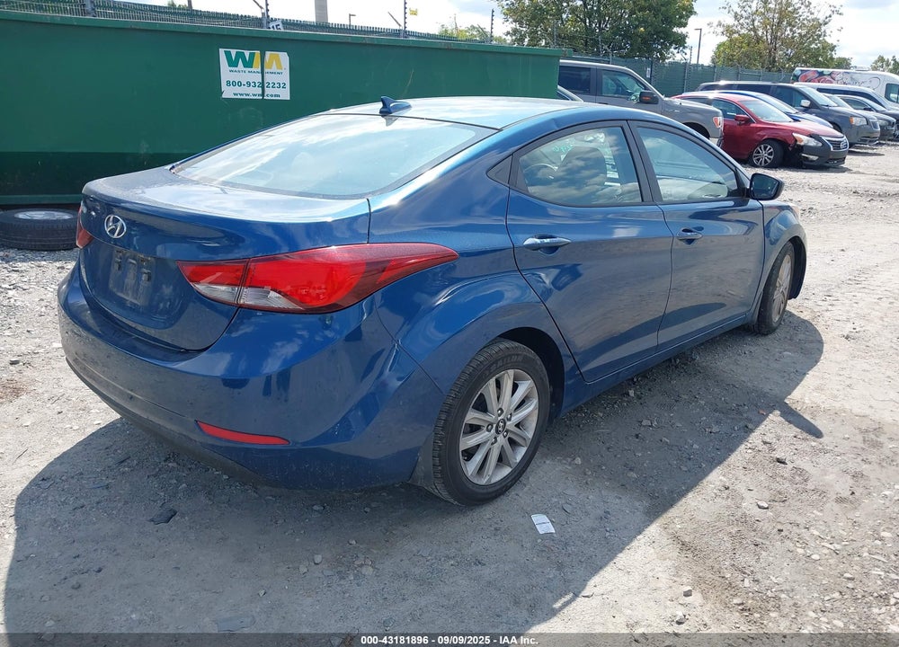 2016 HYUNDAI ELANTRA VIN: KMHDH4AE1GU587061