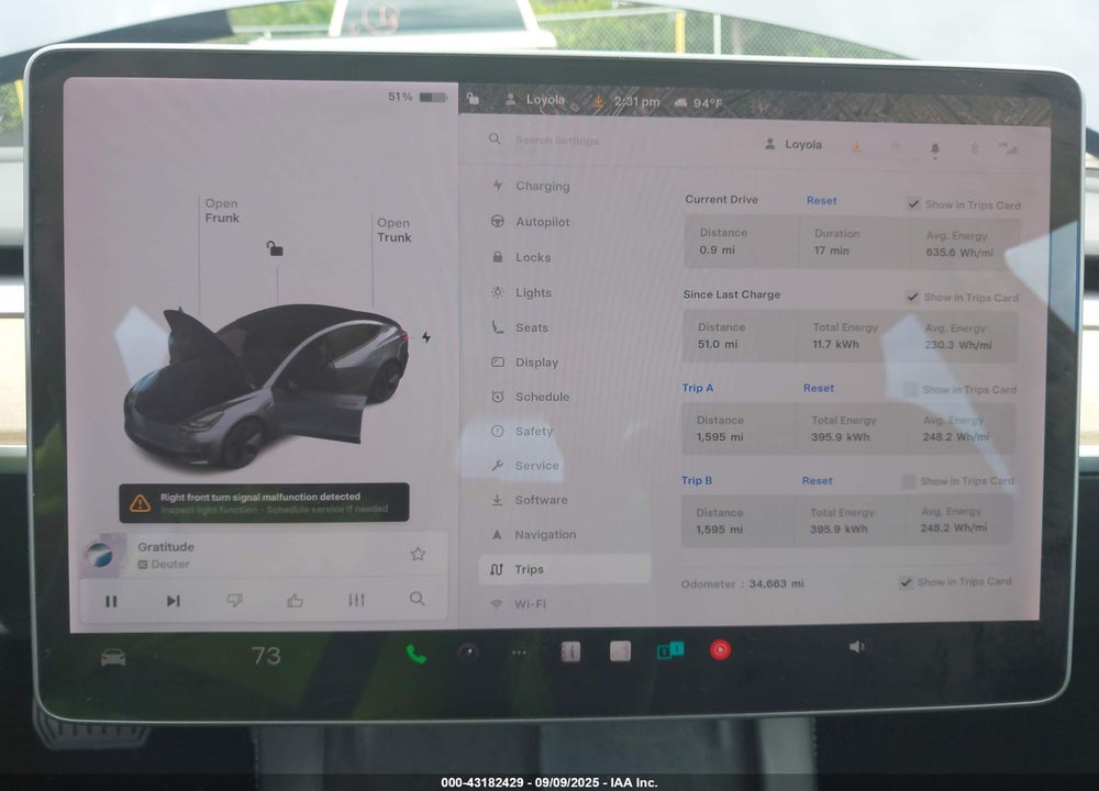 2021 TESLA MODEL 3 VIN: 5YJ3E1EA1MF077795