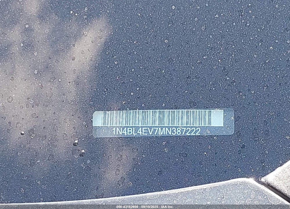 2021 NISSAN ALTIMA VIN: 1N4BL4EV7MN387222