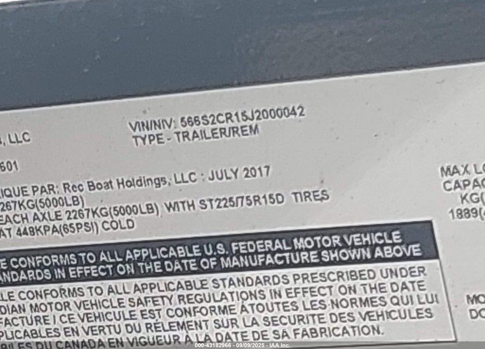 2017 SCARAB 195 WAKE VIN: PSBSB0861617