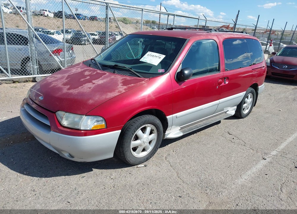 2001 NISSAN QUEST SE VIN: 4N2ZN16T21D829000