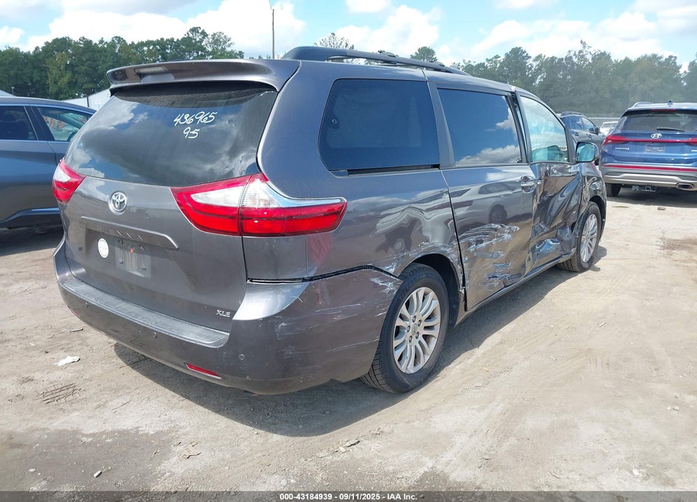 2015 TOYOTA SIENNA XLE 8 PASSENGER VIN: 5TDYK3DC1FS540806