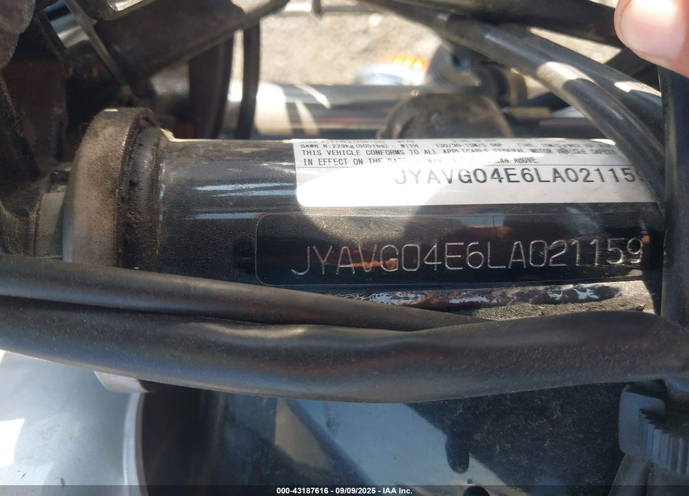 2020 YAMAHA XV250 VIN: JYAVG04E6LA021159