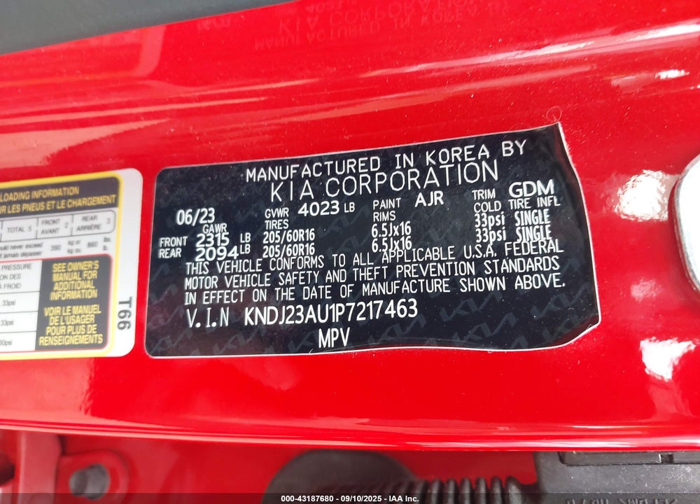 2023 KIA SOUL VIN: KNDJ23AU1P7217463