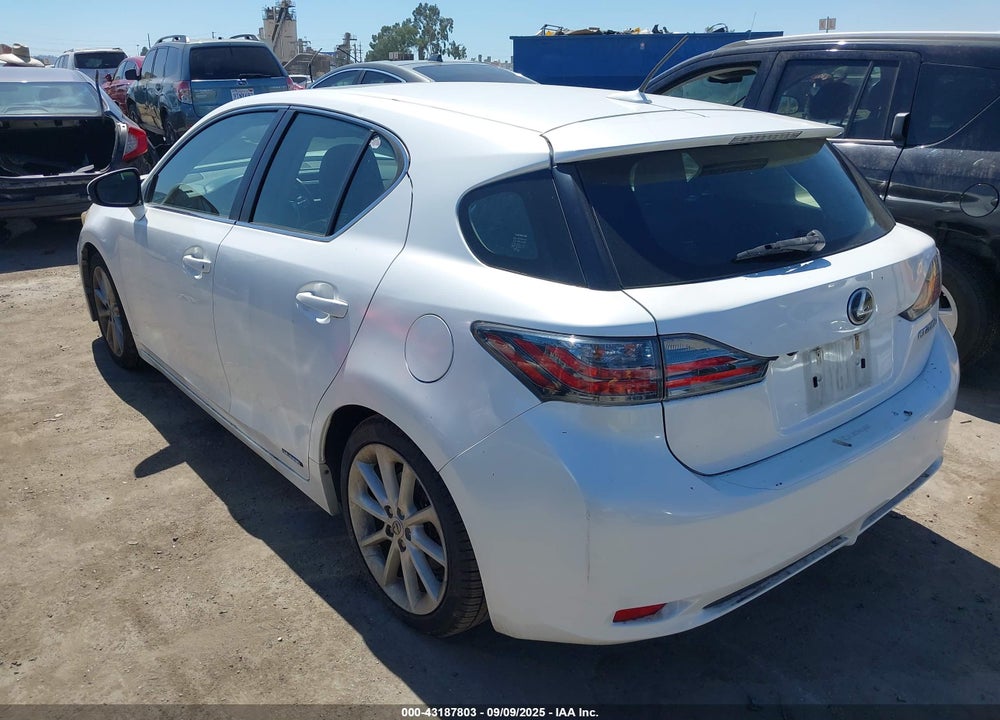 2012 LEXUS CT 200H VIN: JTHKD5BH0C2116545