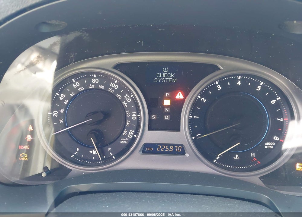 2008 LEXUS IS 250 VIN: JTHBK262182078860