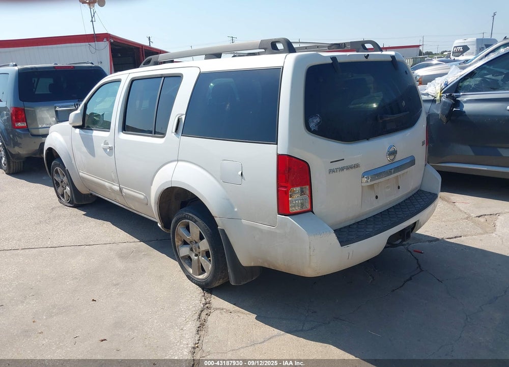2008 NISSAN PATHFINDER SE VIN: 5N1AR18U78C660825