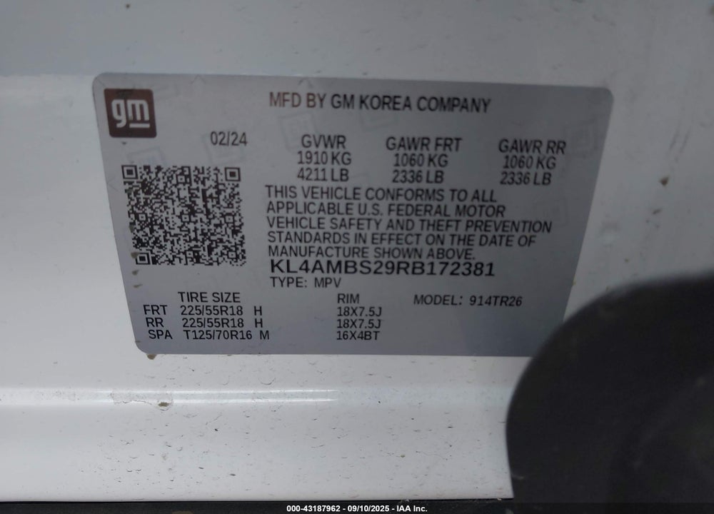 2024 BUICK ENCORE GX VIN: KL4AMBS29RB172381