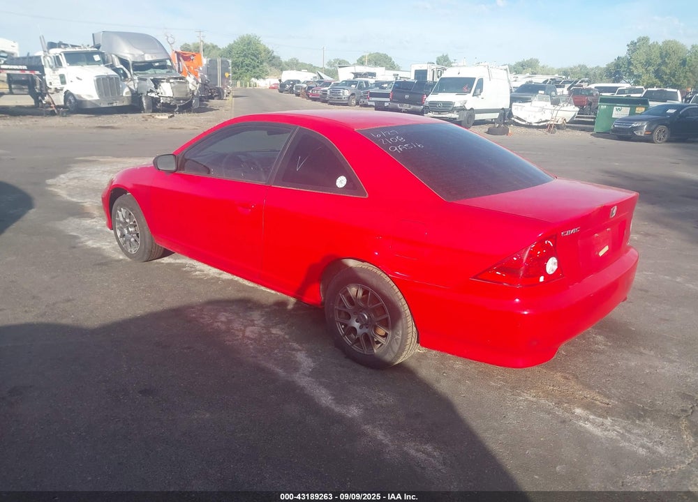 2005 HONDA CIVIC LX VIN: 1HGEM21535L041701