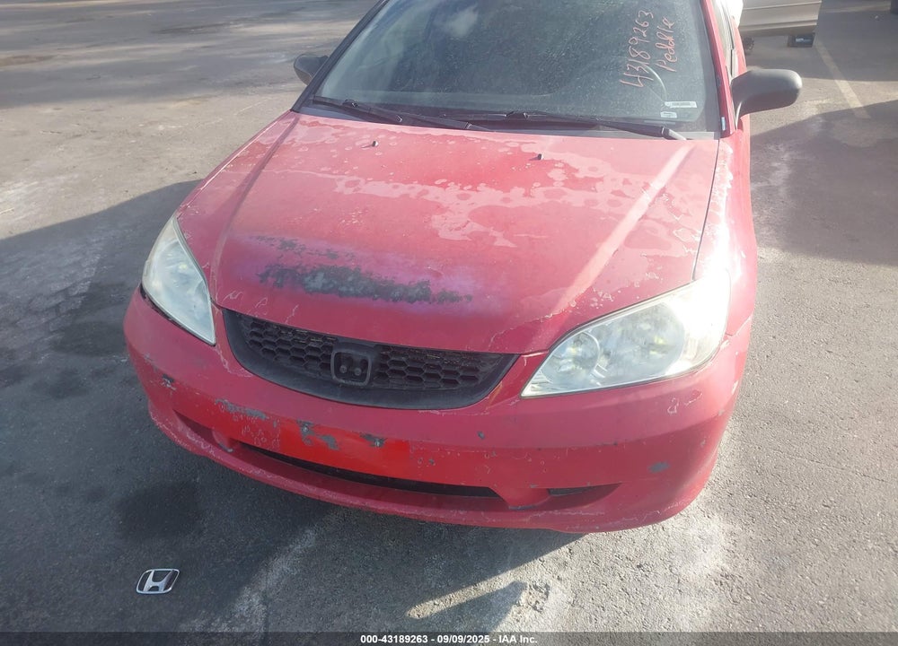 2005 HONDA CIVIC LX VIN: 1HGEM21535L041701