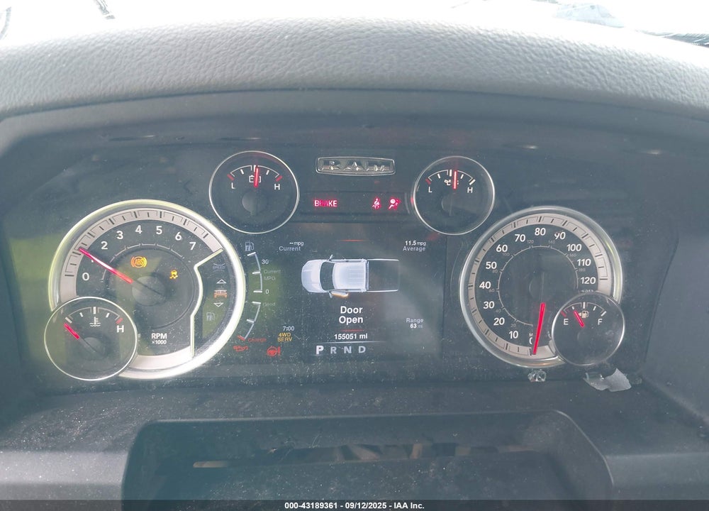2013 RAM 1500 OUTDOORSMAN VIN: 1C6RR7LT5DS659933