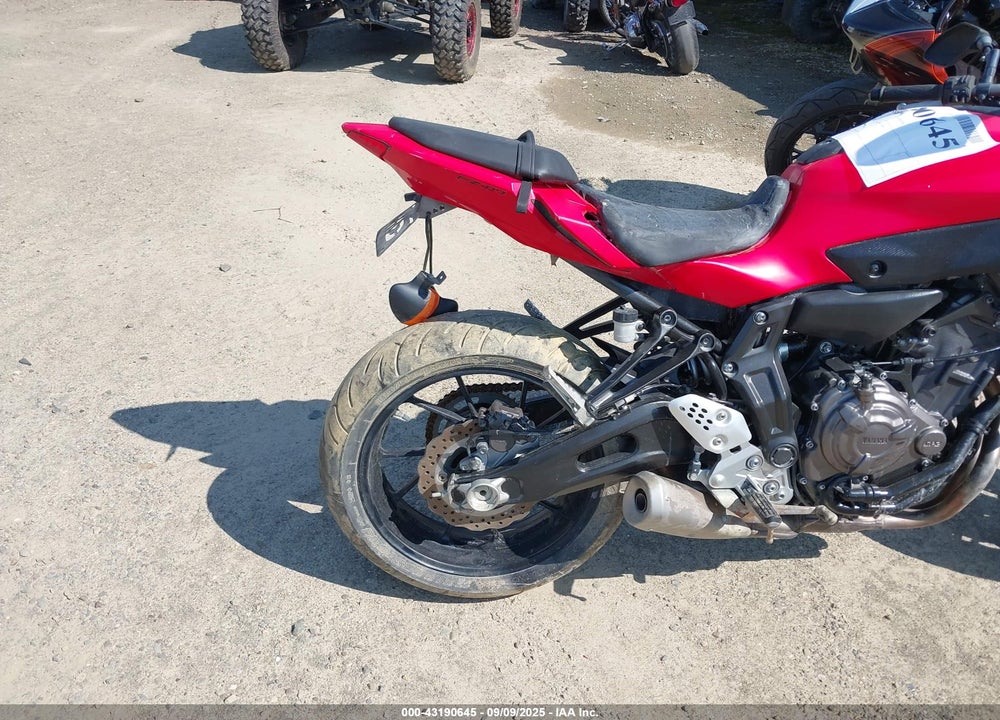 2017 YAMAHA FZ07A VIN: JYARM20E4HA000698