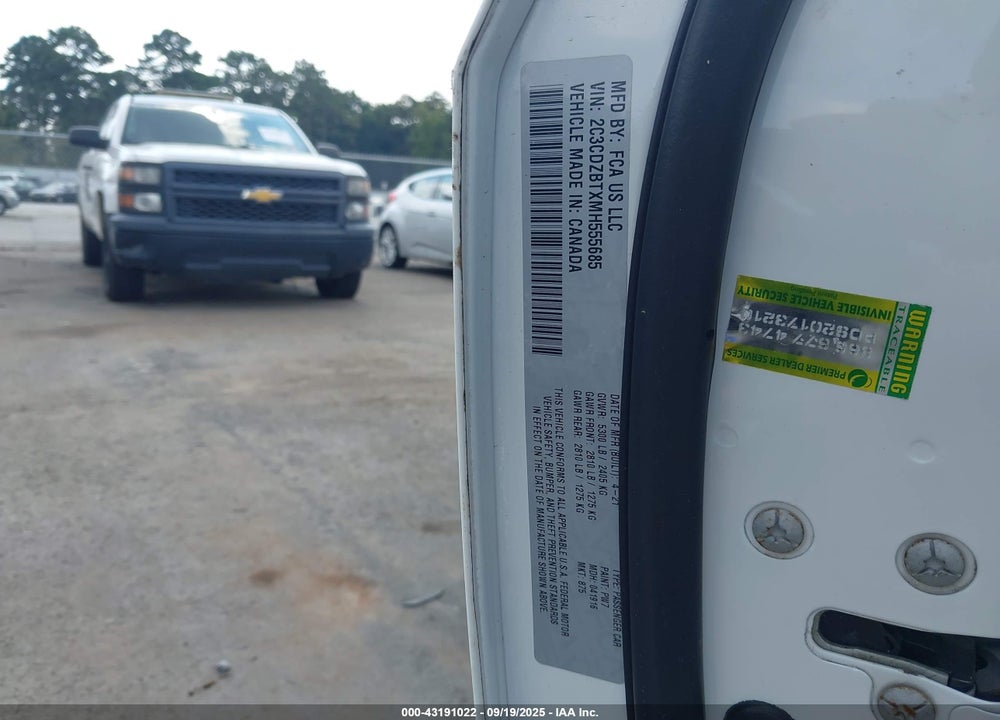 2021 DODGE CHALLENGER VIN: 2C3CDZBTXMH555685