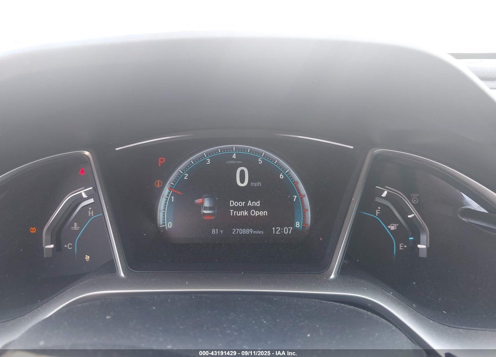 2016 HONDA CIVIC VIN: 19XFC1F70GE033416