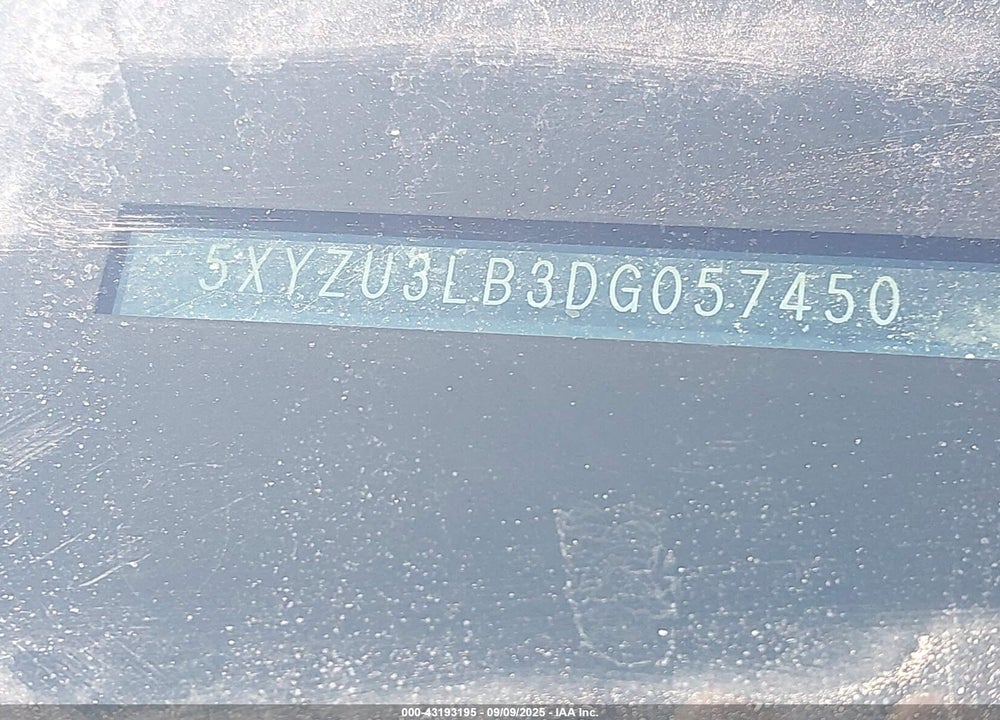 2013 HYUNDAI SANTA FE SPORT VIN: 5XYZU3LB3DG057450