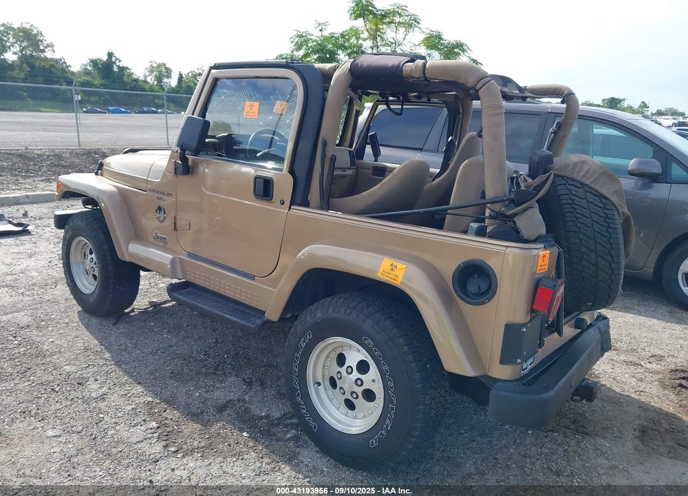 1999 JEEP WRANGLER SAHARA VIN: 1J4FY49S1XP428301