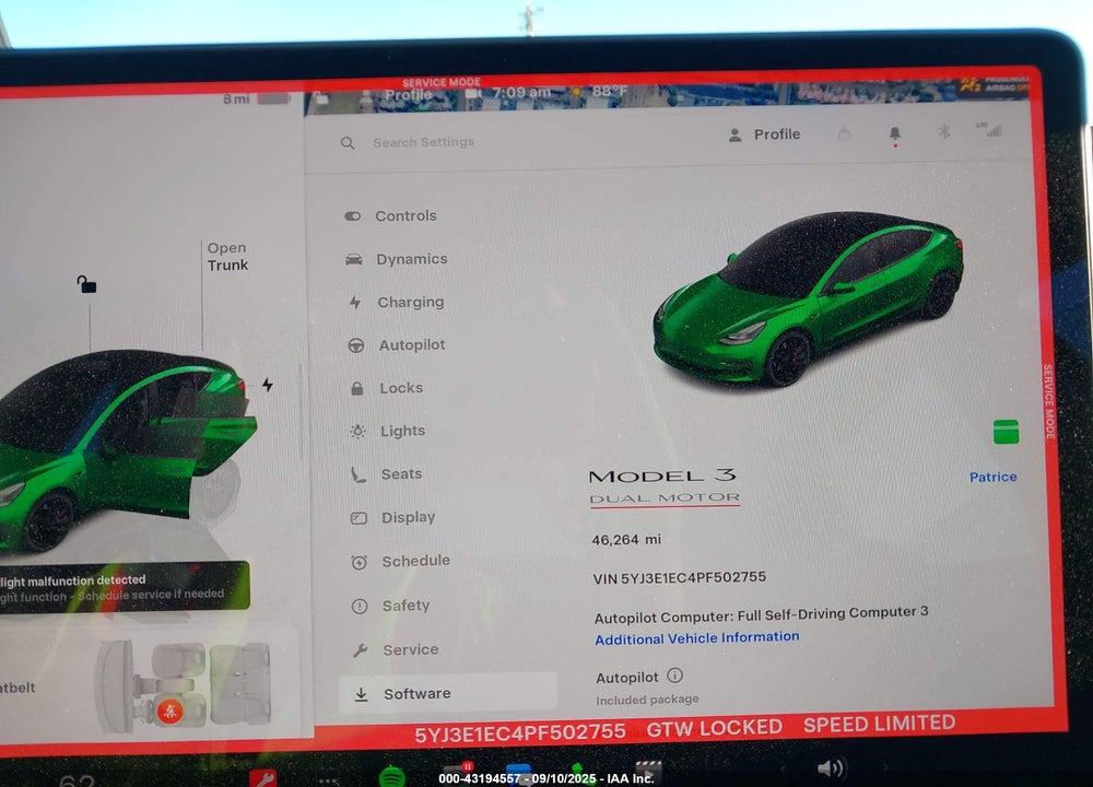 2023 TESLA MODEL 3 VIN: 5YJ3E1EC4PF502755