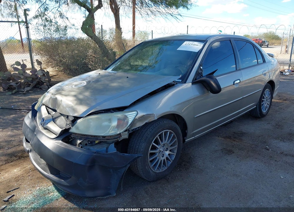 2005 HONDA CIVIC LX VIN: 2HGES16585H561110