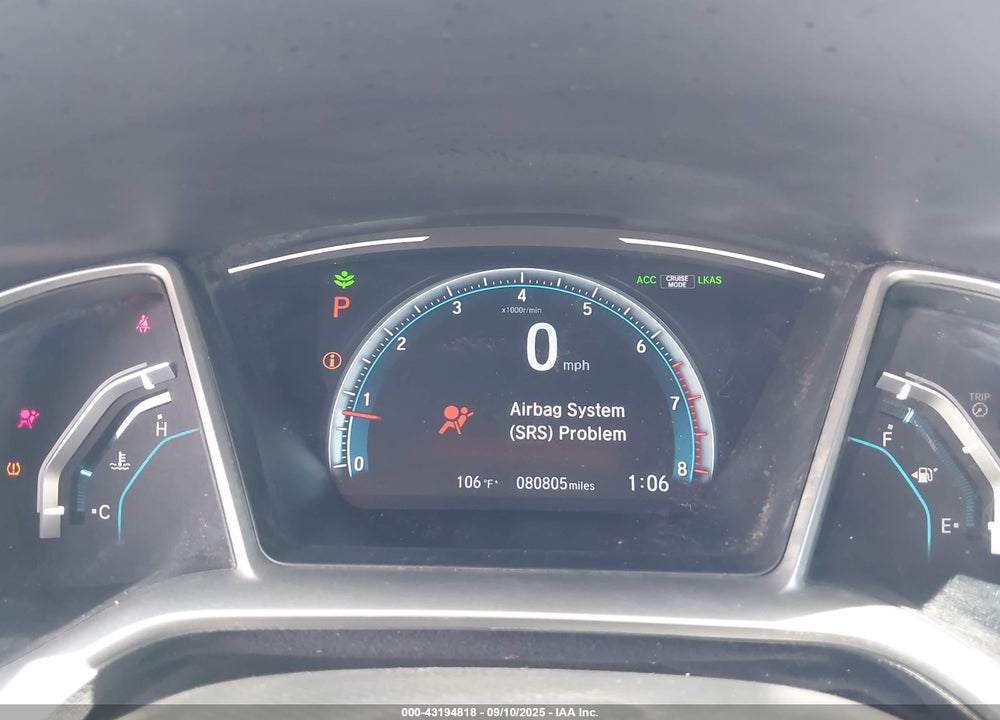 2020 HONDA CIVIC VIN: 2HGFC3B38LH350293