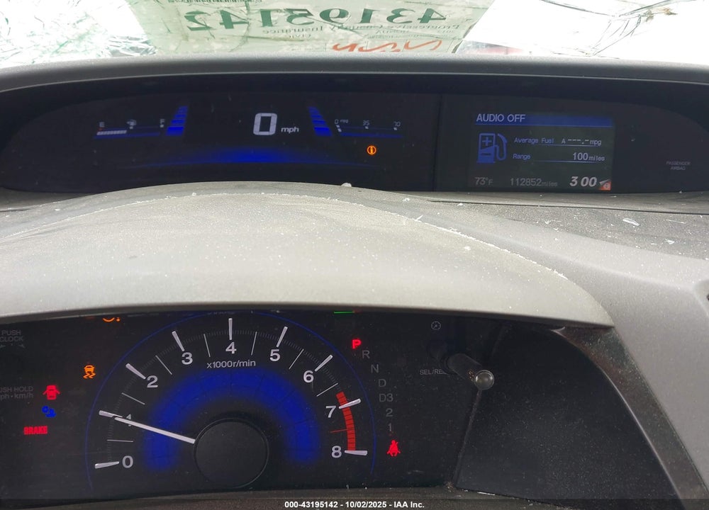 2012 HONDA CIVIC VIN: 2HGFG3B8XCH528186