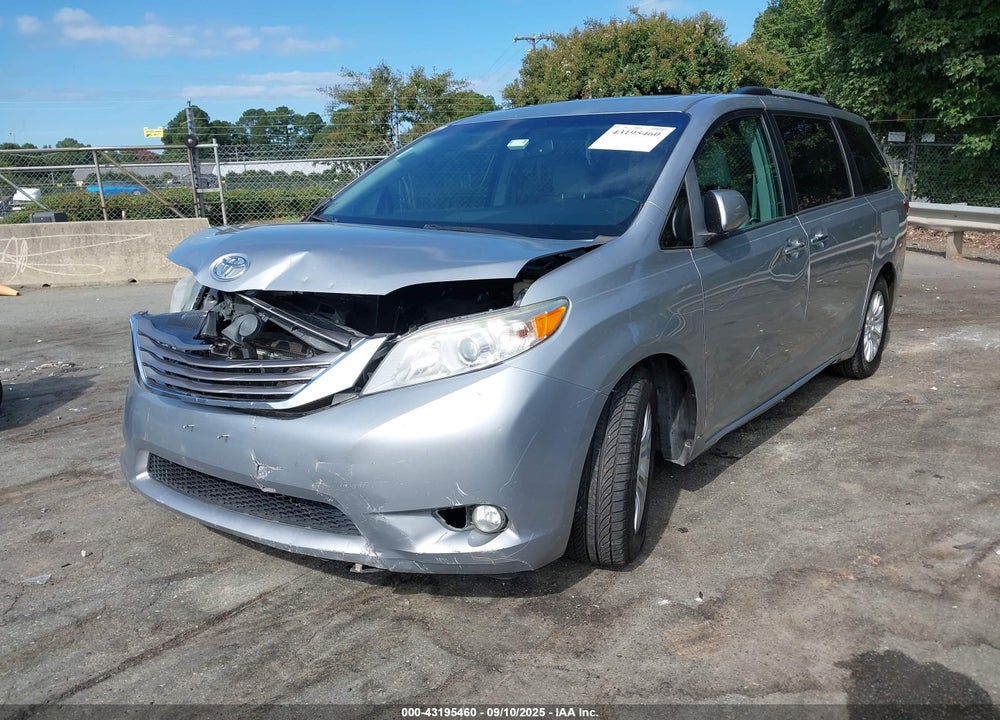 2016 TOYOTA SIENNA XLE 8 PASSENGER VIN: 5TDYK3DC6GS725712