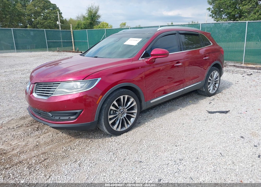 2016 LINCOLN MKX RESERVE VIN: 2LMTJ8LP8GBL81008