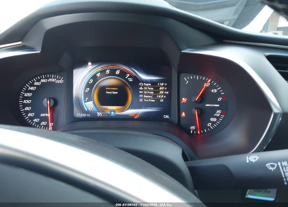 2017 CHEVROLET CORVETTE Z06 VIN: 1G1YN2D60H5607067