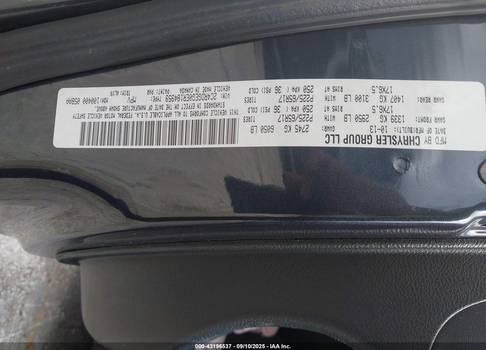 2014 DODGE GRAND CARAVAN R/T VIN: 2C4RDGEG0ER184959